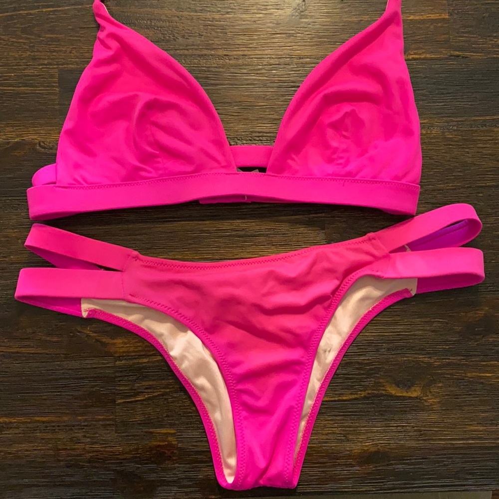 Victoria Secret Hot Pink Bikini Size Medium